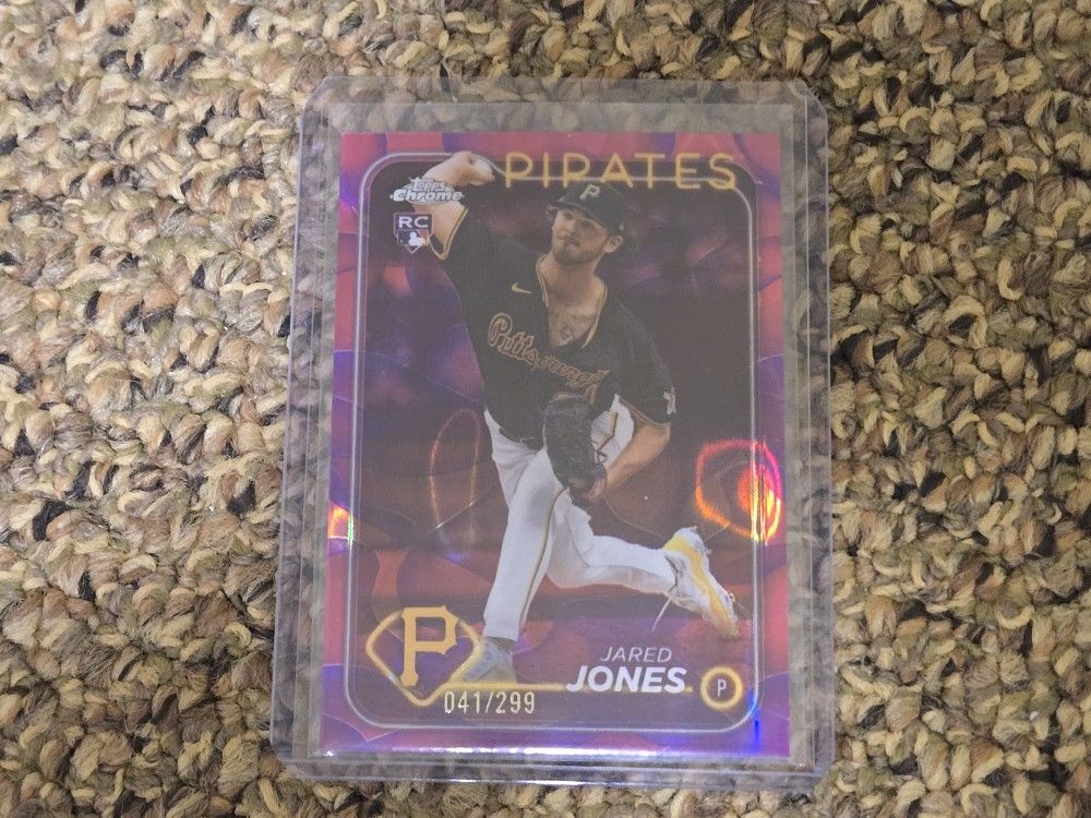 Jared Jones Rookie Card Chrome Update Magenta Lava /299