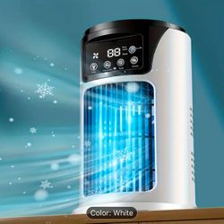 Portable Air Conditioner Humidifier Atmosphere Light Fan USB Cooler Air Conditioner, 3in 1 Function, Office Household Essential Cooler USB Portable Ai