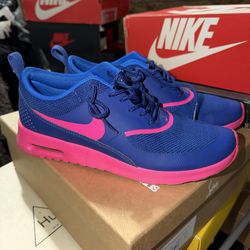 Nike Air Max Thea Women’s Size 8.5 Blue Pink Running Shoes