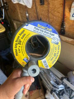 Drain pistol grip drum auger 1/4 20