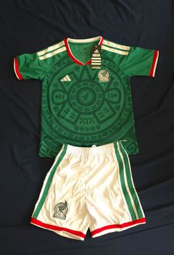 MEXICO EL TRI KIDS / YOUTH SOCCER KIT - JERSEY & SHORTS SIZE 2T - 14Yrs