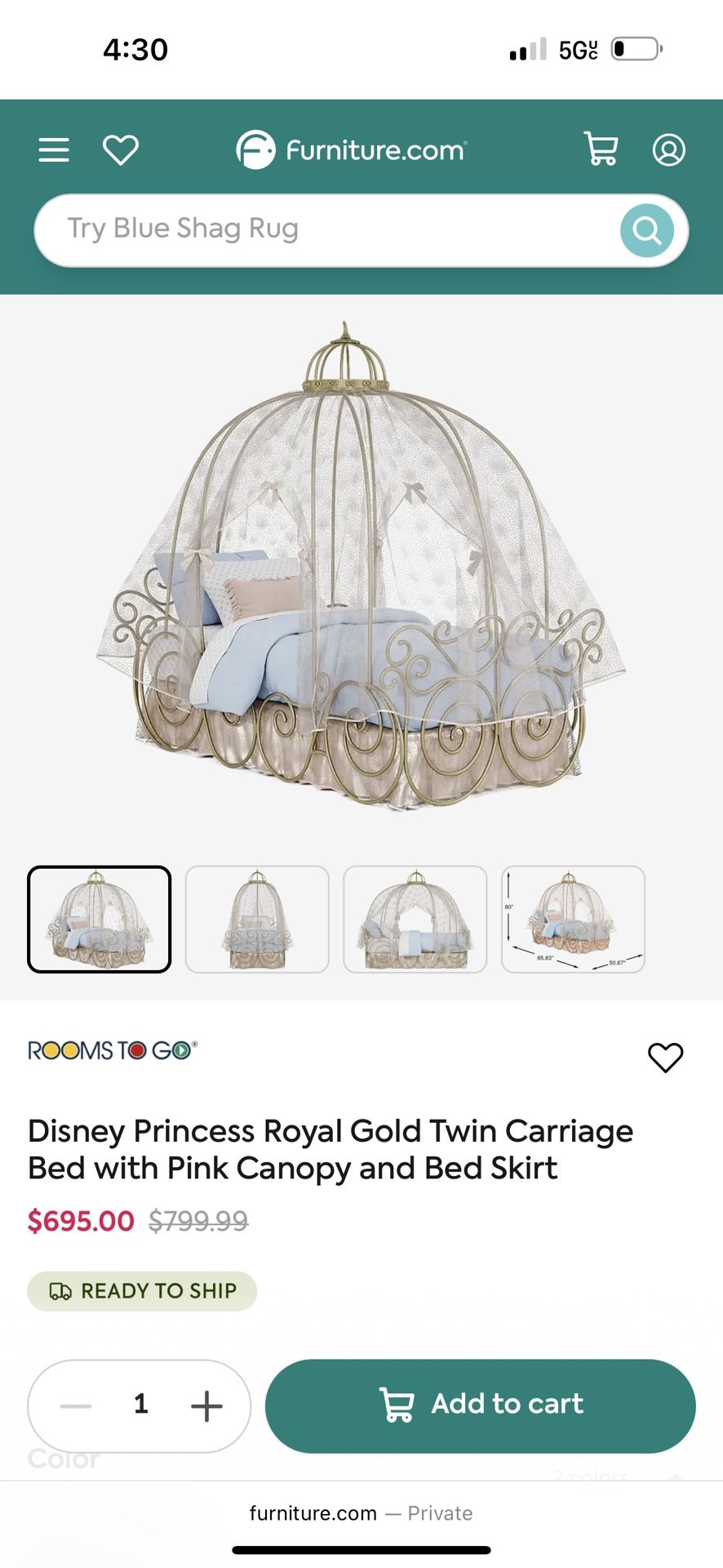 Princess Carriage Bed 