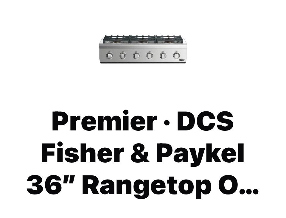 Premier Fisher & paykel 36” Range top