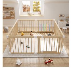 Large Wooden Baby Playpen