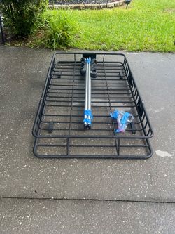 Universal Roof Rack Cargo Basket with Crossbars