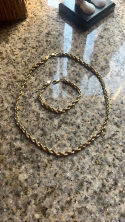 10k Gold Chain and 10k Gold Bracelet