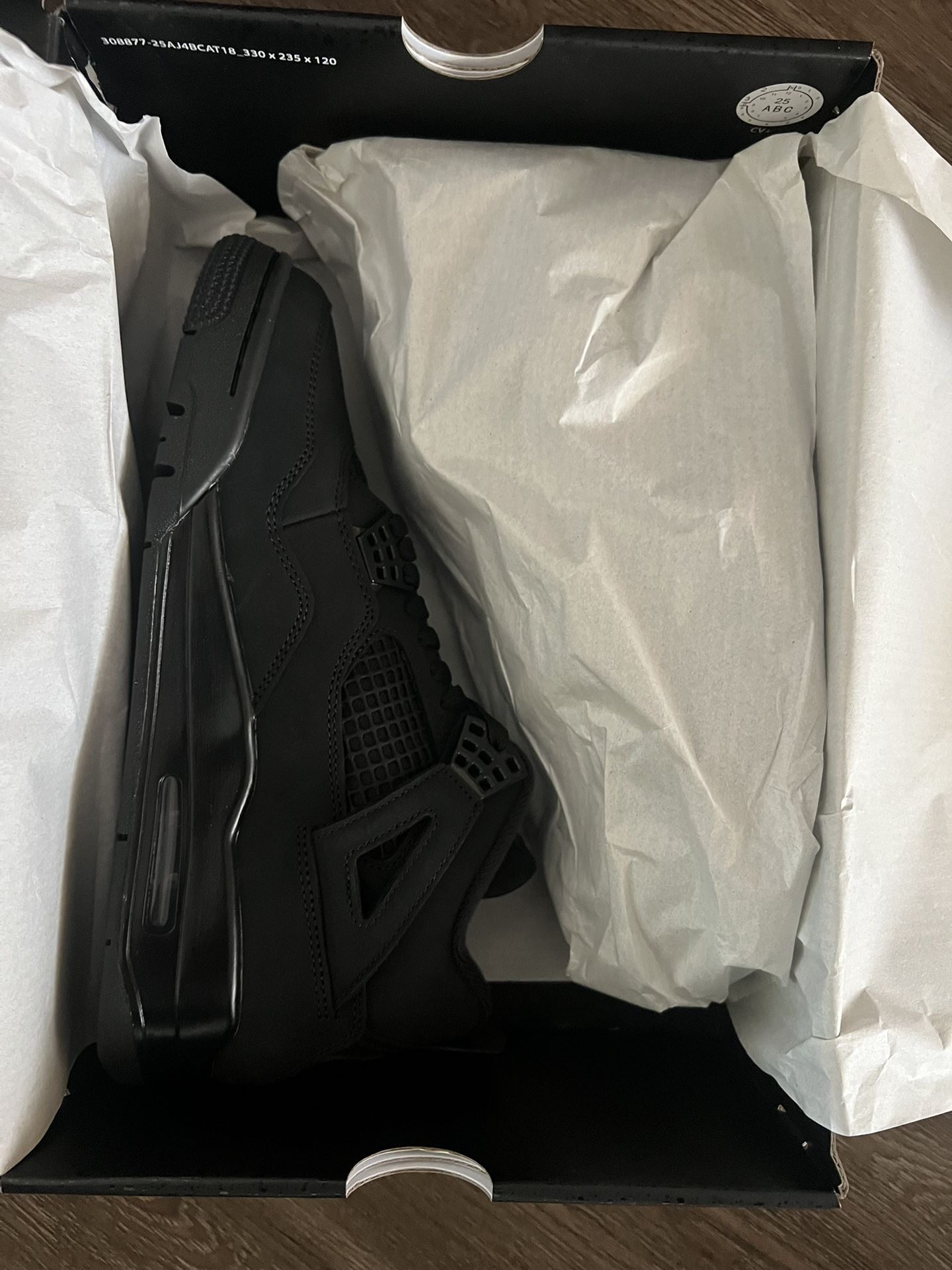 Air Jordan 4 Retro Black Cat 2025 Size 8, 9, 10, 10.5, 12  