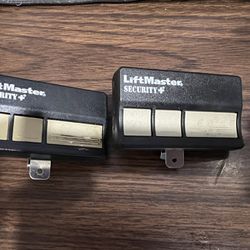 Two LiftMaster Security +.  Garage Door Remotes
