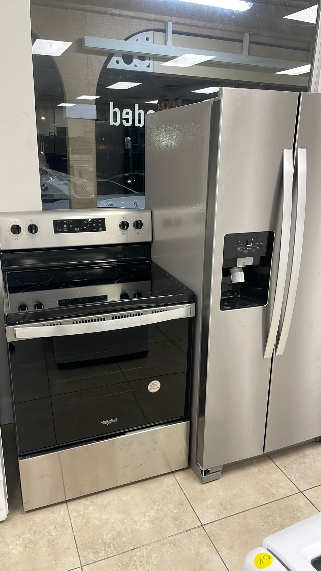 Set Whirlpool, Stove And Refrigerador Stainless Steel