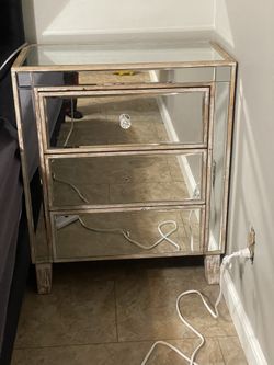 Mirrored End Table