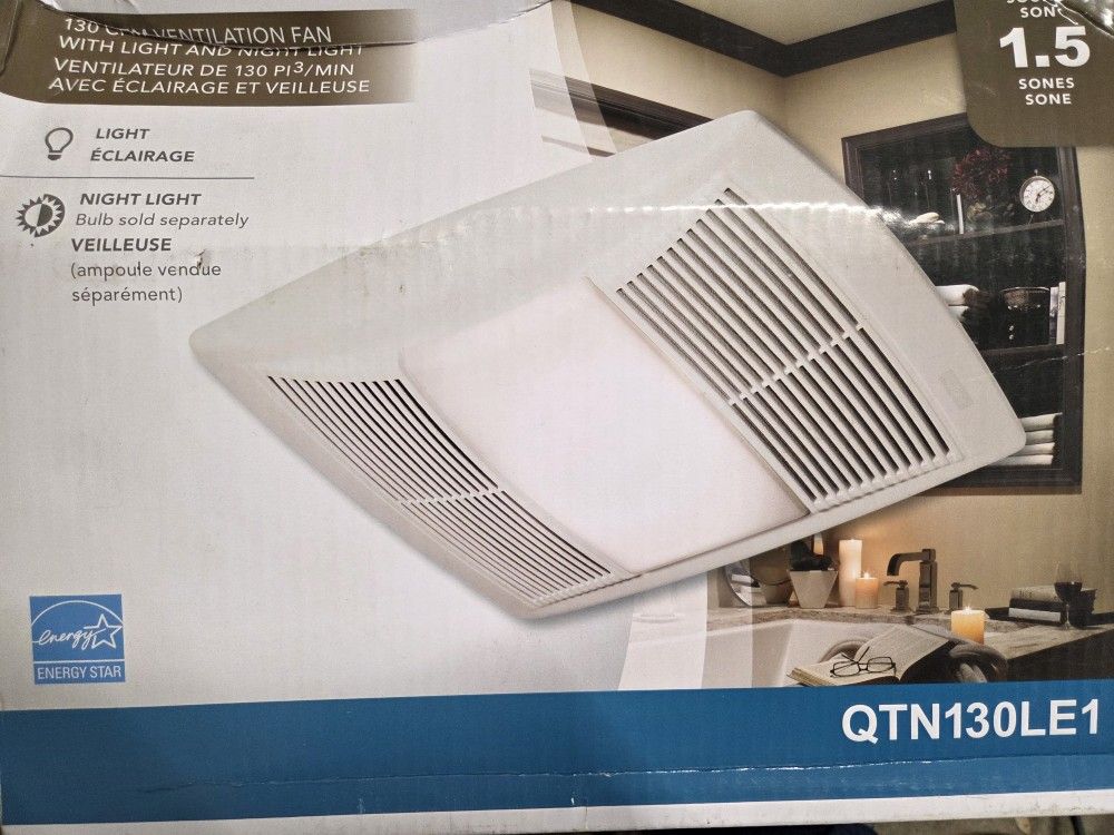 Nutone Bathroom Exaust Fan And Light (qtn130le1)