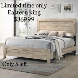 Eastern King Only 5 Left Mattress Sold separately 