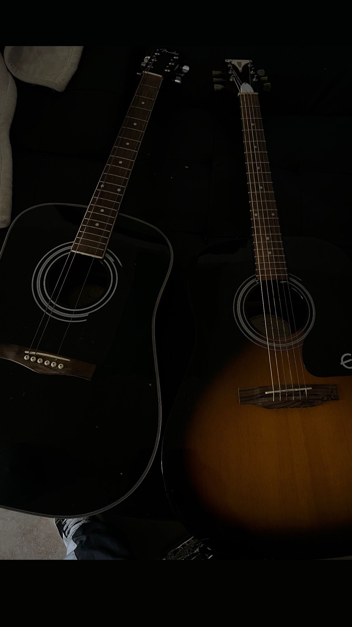 Fender Acoustic Guitar and Epiphone Guitar