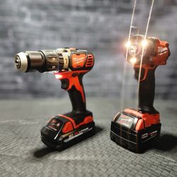 Milwaukee wrench 3/8 + Hammer Drill
2 batteries 🔋 🔋 