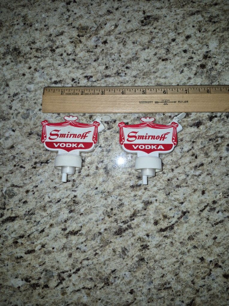 Lot Of 2 Vintage Smirnoff Vodka Bottle Pourers
