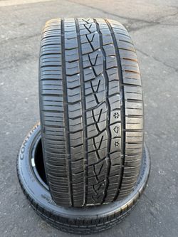 Pair Of Used Tires With Good Thread Life 245/40R19 Continental