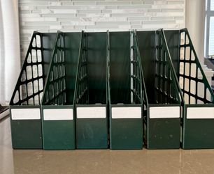 Magazine Storage Boxes, Plastics, Lot Of 6