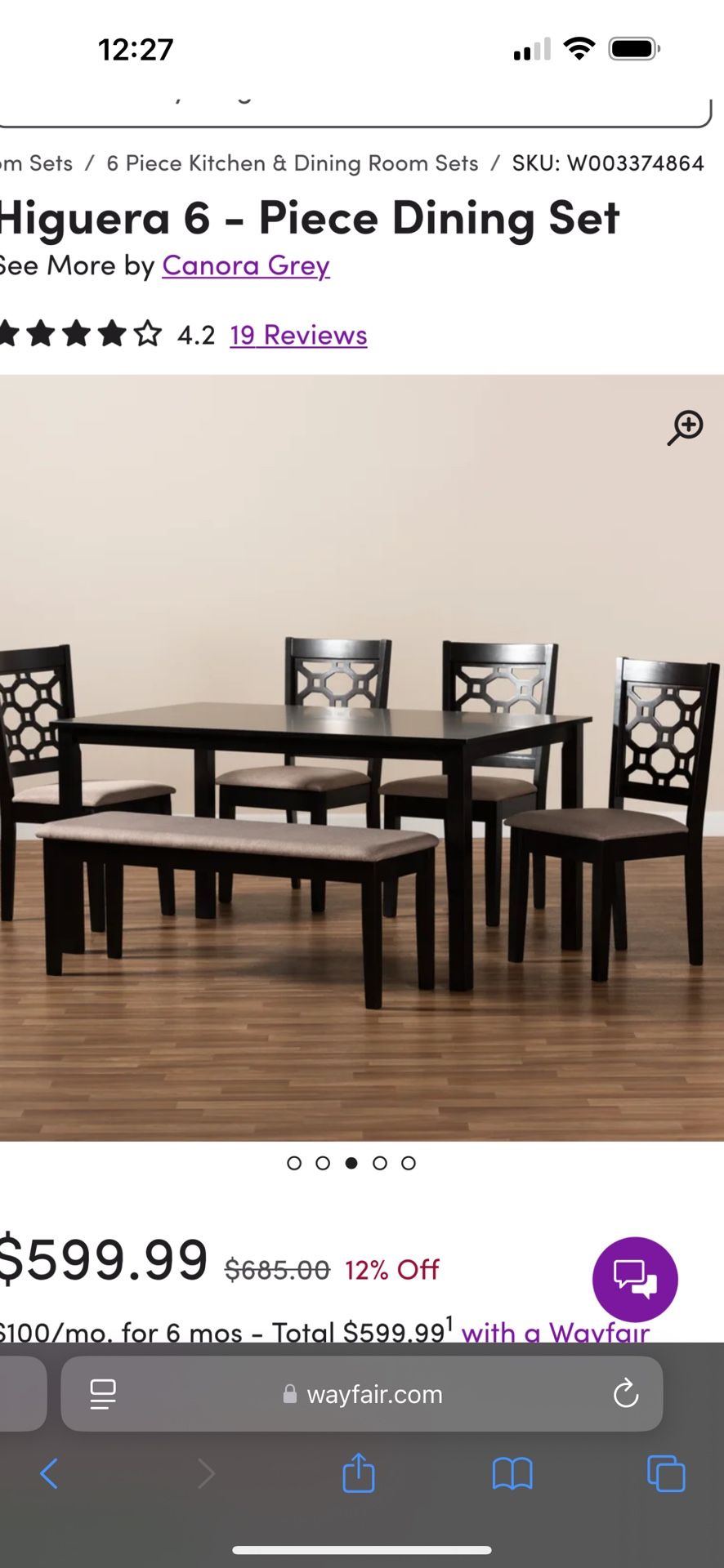Higuera Dining Table ONLY