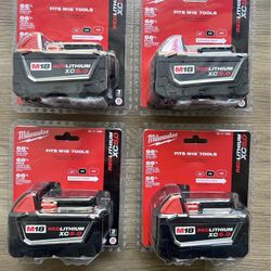 Milwaukee M18 REDLITHIUM XC5.0 Battery $65 Each