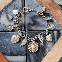 Sunflower Charm Bracelet Handmade