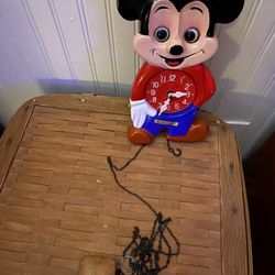Vintage and Collectable Walt Disney World Mickey Mouse Novelty Wall Clock