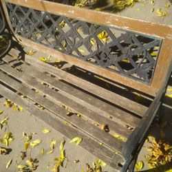 Wrought Iron Bench