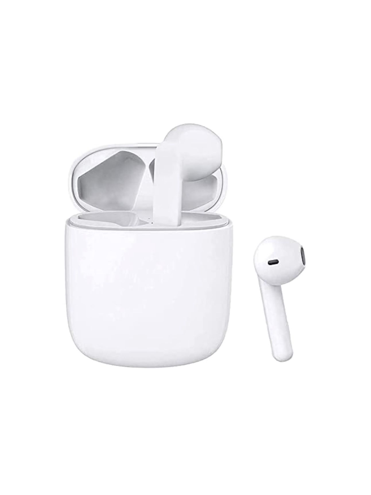 Wireless Earbuds,Bluetooth Headphones Stereo Earphone Cordless Sport Headsets,Bluetooth in-Ear Earphones with Built-in Mic for Smart Phones (White-C)