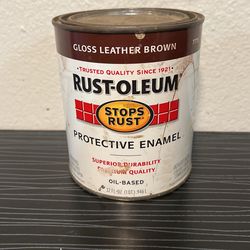 Rustoleum Gloss Leather Brown Oil Base Quart