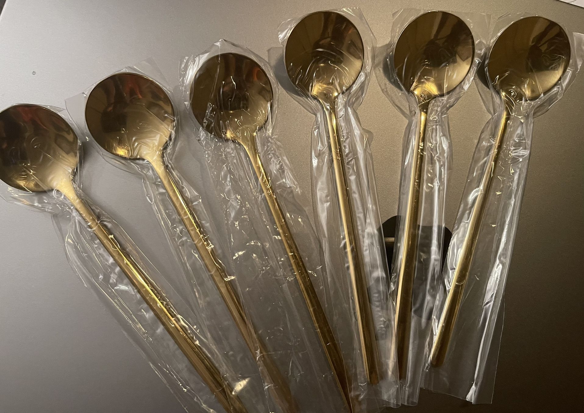 Gold Steel Espresso Spoons