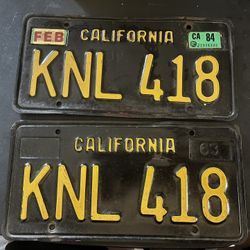 BLACK AND YELLOW PLATES 