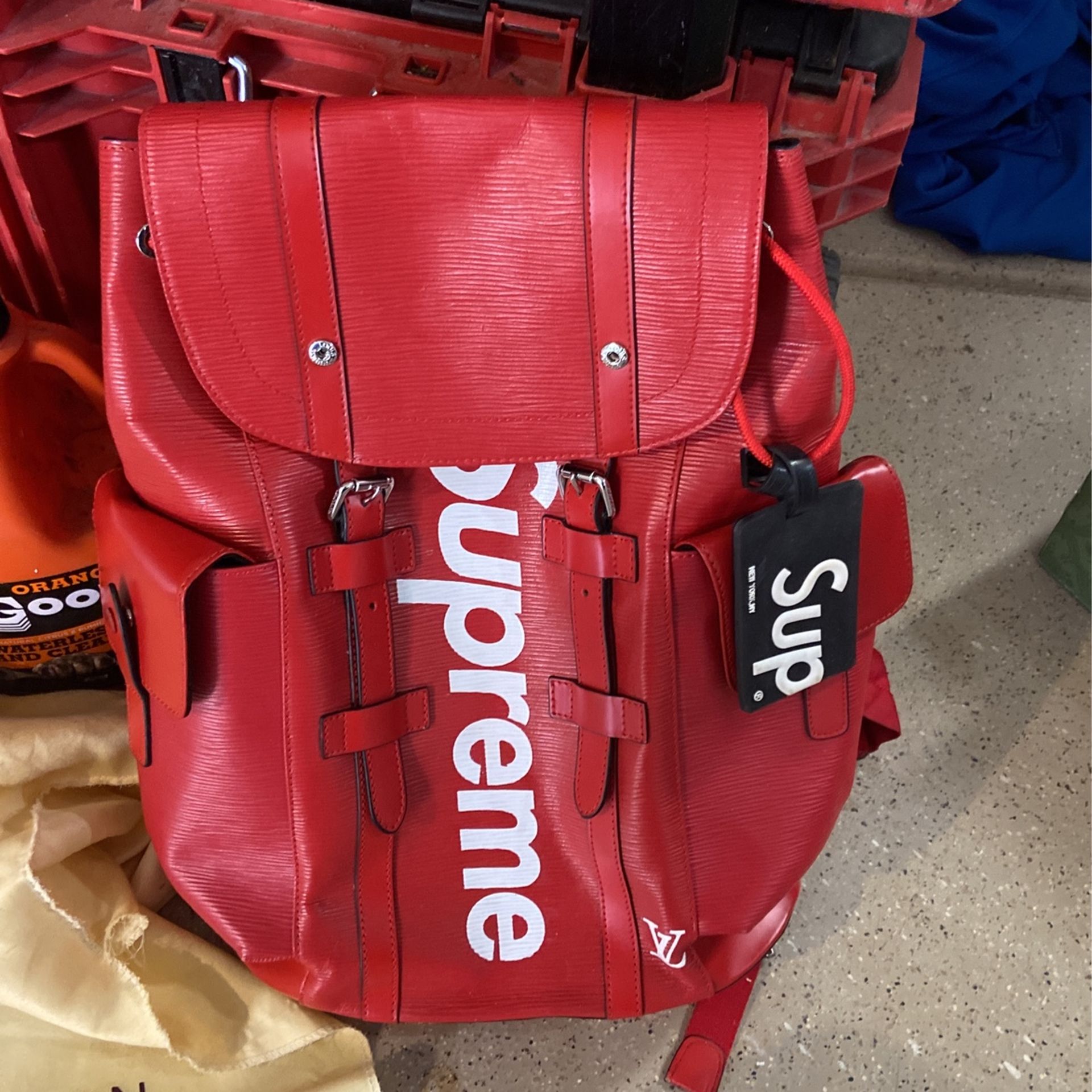 supreme louis vutton christopher bag