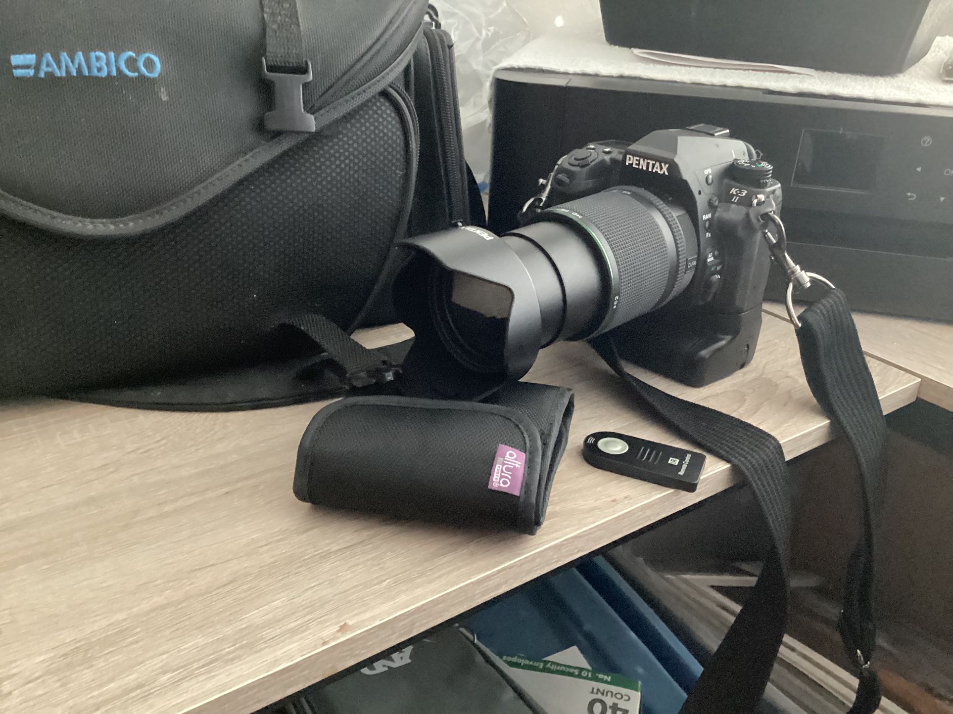 Pentax K3 2.8 27 mm Lens Filters Remote Like New Bonus pro Canon Printer 9500 Excellent All For $650