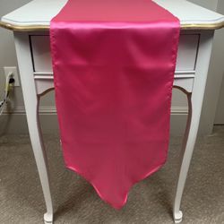 Pink Shiny Satin Table Runner