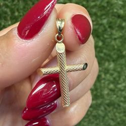 14k Cross Charm 