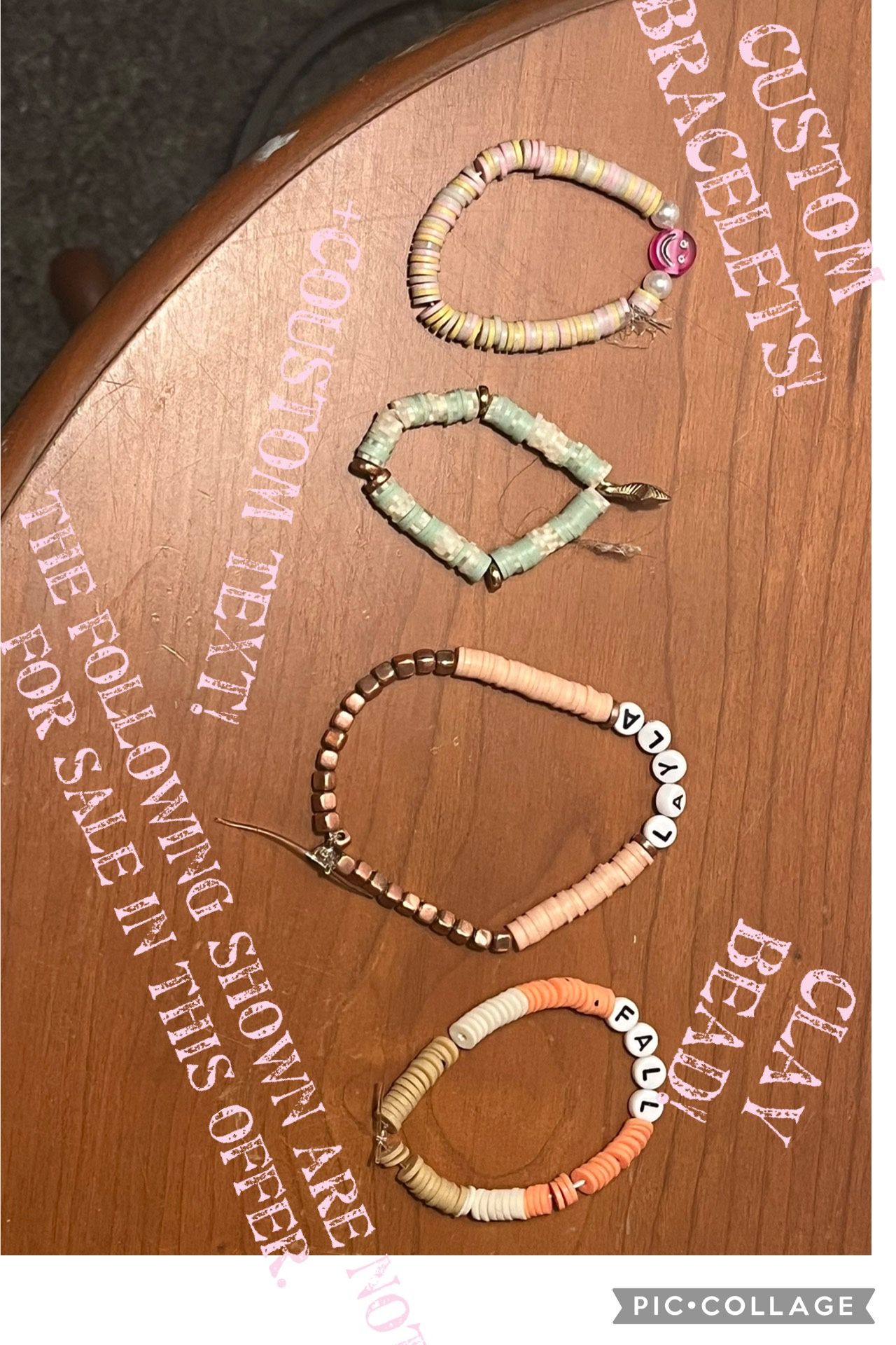 Custom Clay Bead Bracelets!