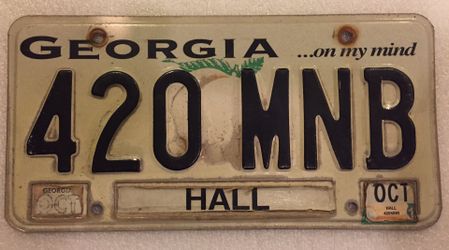 BEST OFFER Vintage Georgia License Plate 420 MNB Party Time Plate