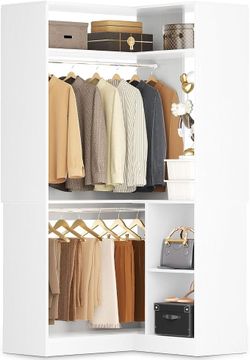 Aheaplus Corner Closet System- White