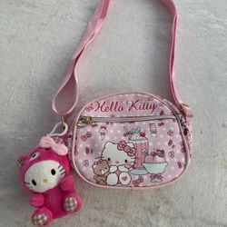 Hello Kitty Bag And Keychain
