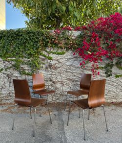 Vintage 1990s IKEA Gilbert Set of 4 Brown Dining Chairs