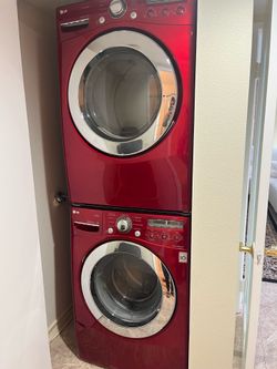 LG stackable, washer and dryer