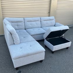 FREE DELIVERY Light Gray Sectional Sofa 