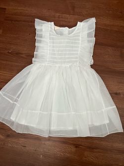 Girls white dress 5/6