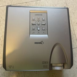 SHARP XR-30X projector with cables and DVD