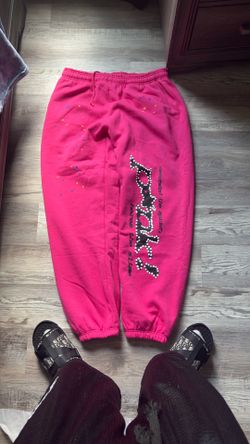 Sp5der Pink Sweatpants size medium