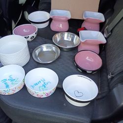 Brand New  Dogs And Cats Food Bowls  $16 All