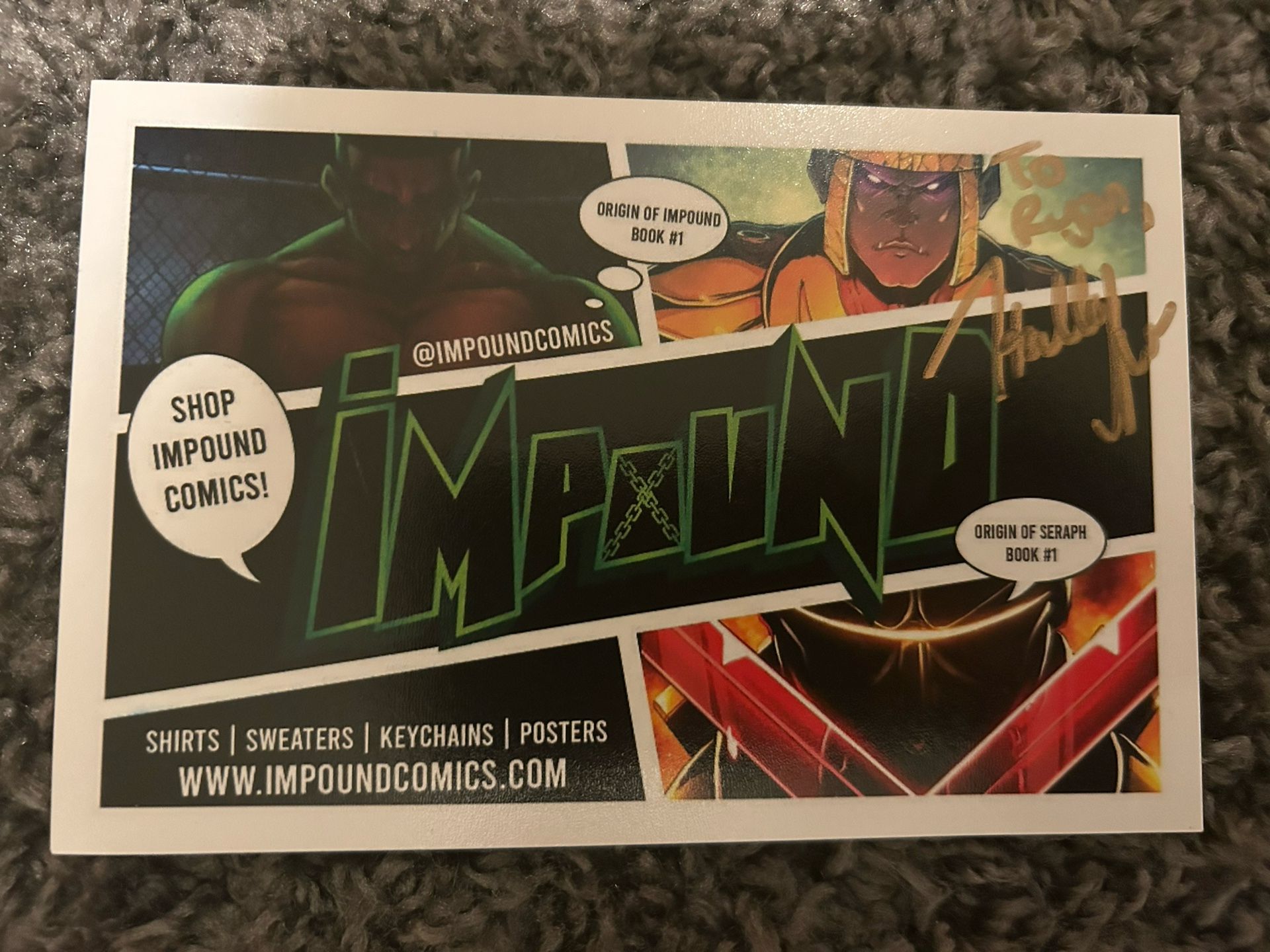 Hailey Kim Signed Impound Comics Flyer (Squid Game)