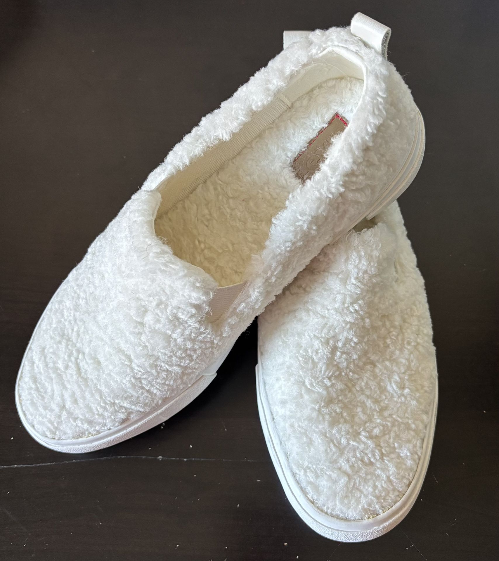 Levi's fuzzy sneakers.