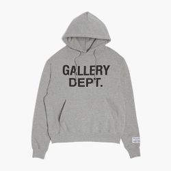 GALLERY DEPT. CENTERED LOGO HOODIE HEATHER GRAY