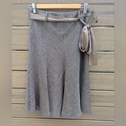 Suzy Shier High waisted A line Brown Skirt with lining  - size 2 Like New 