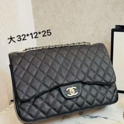 Black Leather Purse And Wallet 